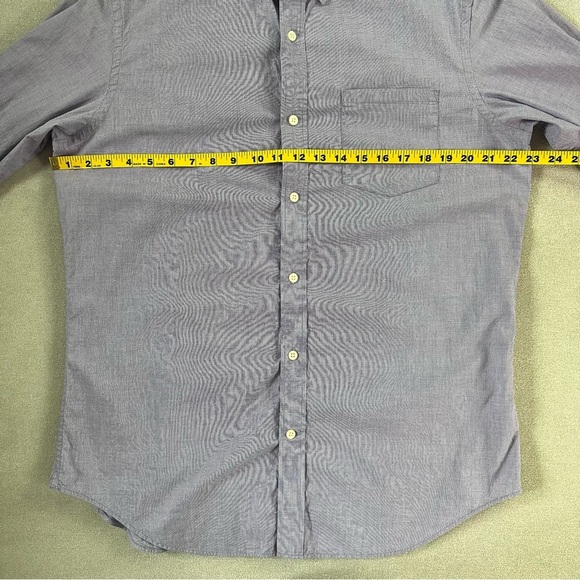 Banana Republic Cotton Slim Fit Button Down Shirt. Large. Purple. - Picture 6 of 8